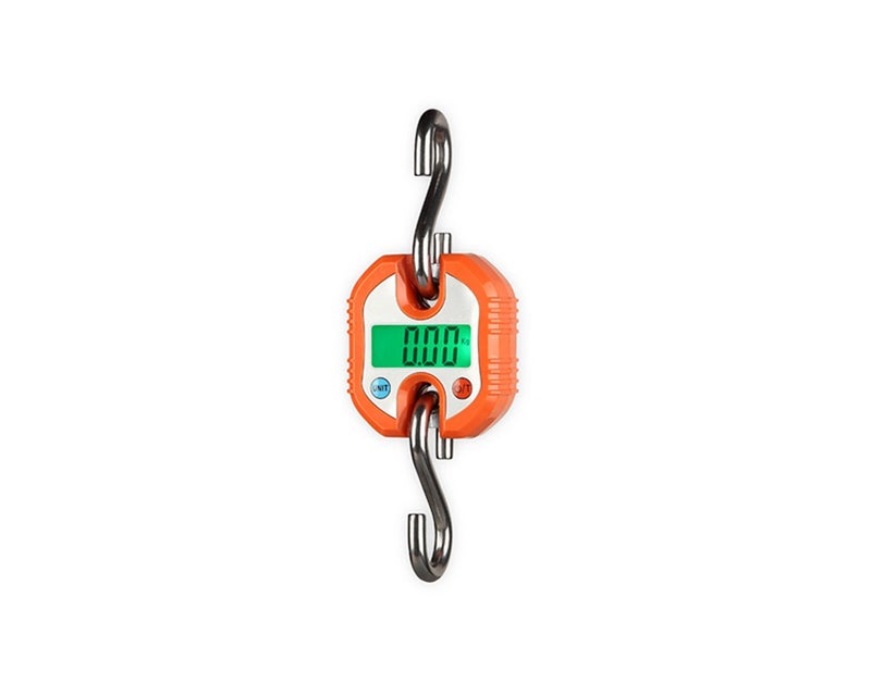 Klau Portable Digital Scale 150 kg / 300 lb Heavy Duty Crane Scale Hanging Scales LCD Display with Backlight for Home Farm Hunting Outdoor Orange - Image 1